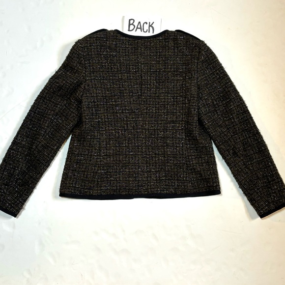 Talbots Tweed Blazer Black Brown & Metallic 8 - Picture 4 of 14